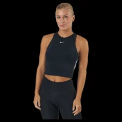 Nike Pro Dri-fit Women’s Cropped Gr Black/white Svart Discount