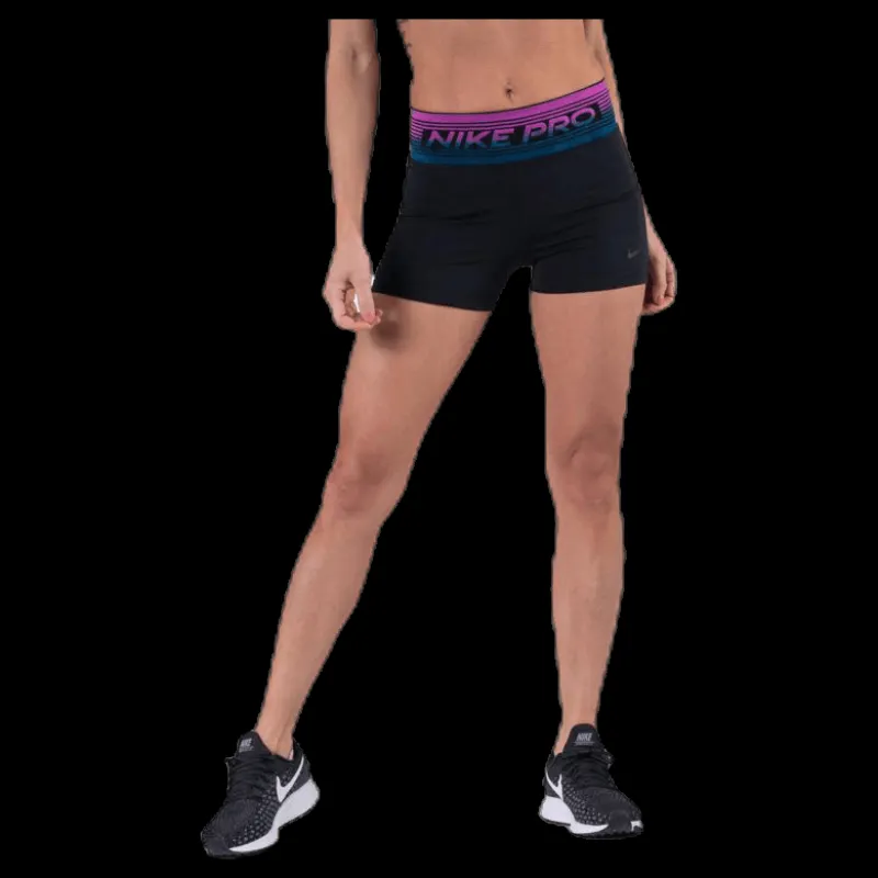 Nike Pro 3in Veneer Excellent Short Black/Grey Svart Hot