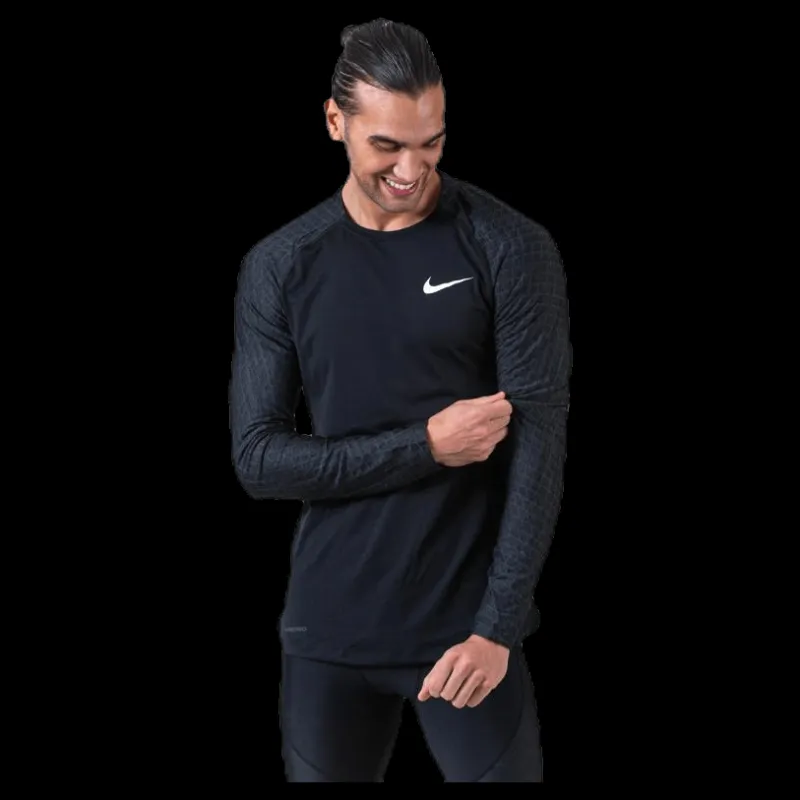 Nike Pro LS Therma Utility Black Svart New