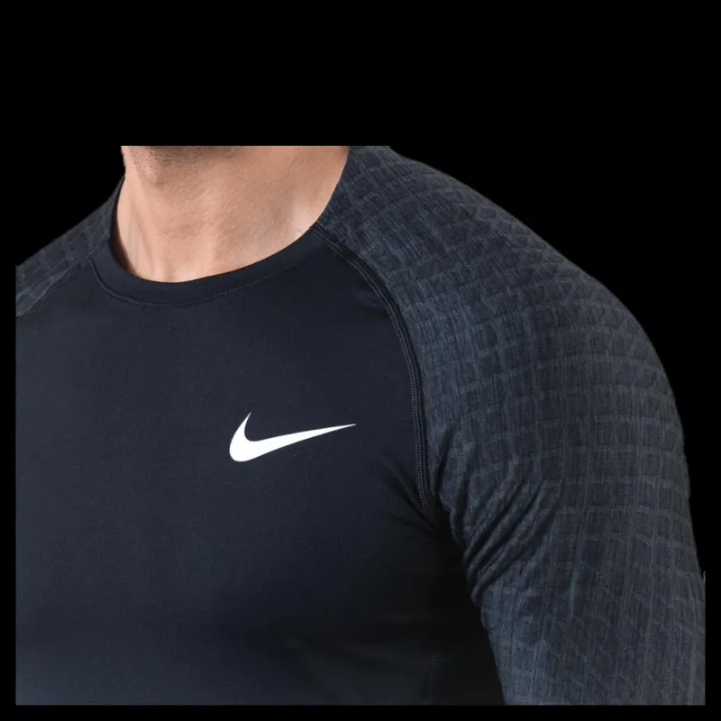 Nike Pro LS Therma Utility Black Svart New