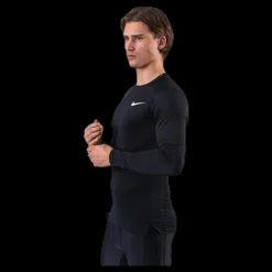 Nike Pro LS Top White/Black Svart Clearance