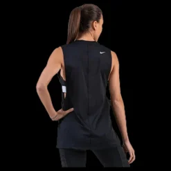 Hot Nike Pro Marble Grx Loose Tank White/Black Svart