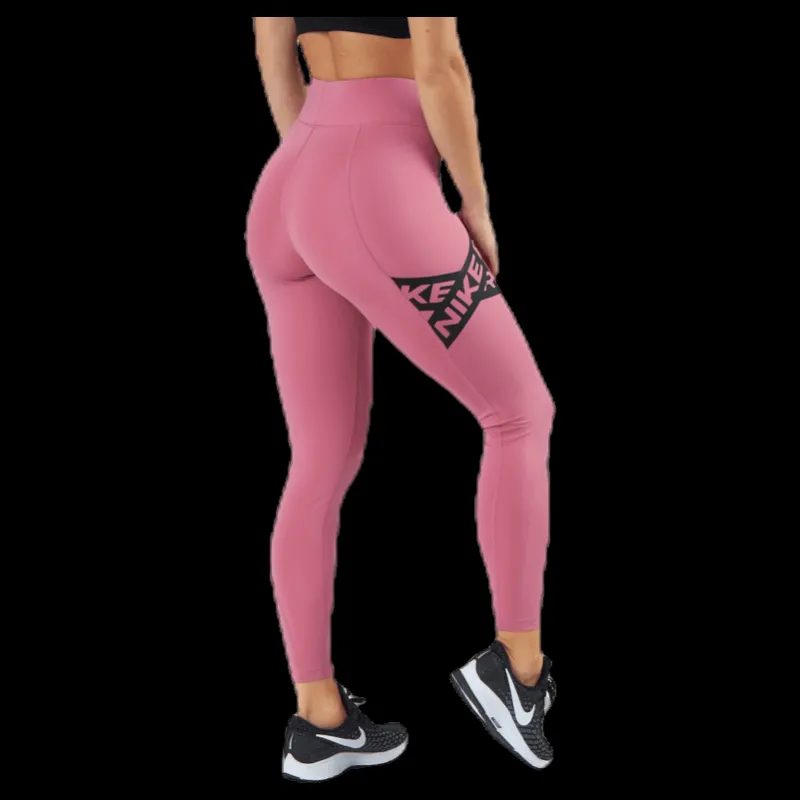 Online Nike Pro Tight 7/8 Trompe L Black/Red Rosa