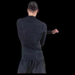 Clearance Nike Pro Top LS White/Black Svart