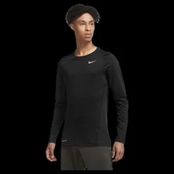 Discount Nike Pro Warm LS Top White/Black Svart