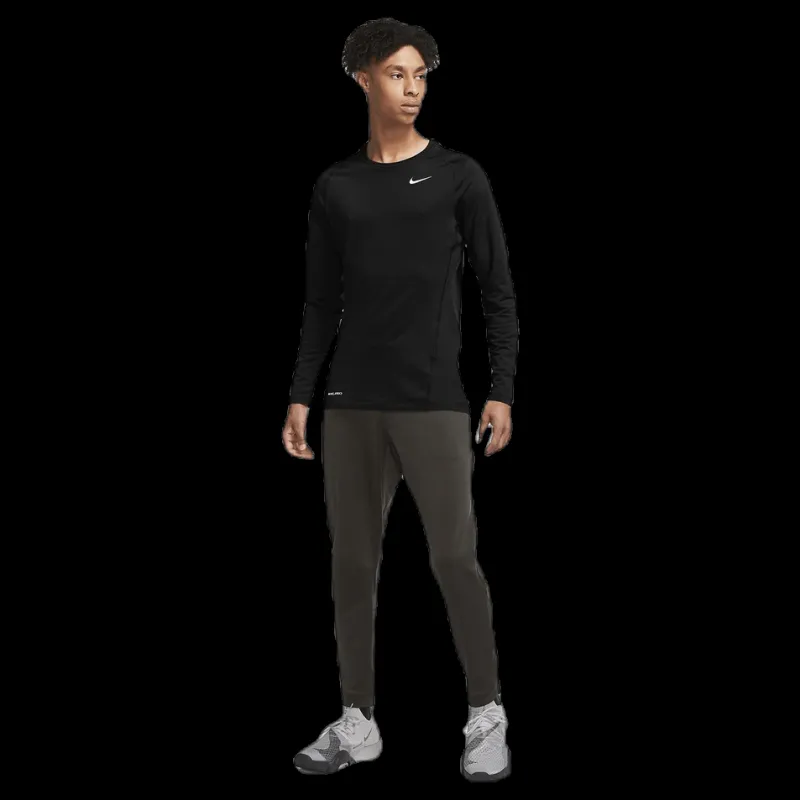 Discount Nike Pro Warm LS Top White/Black Svart