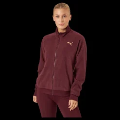Discount Puma Fit Sherpa Jacket Aubergine- Black Röd