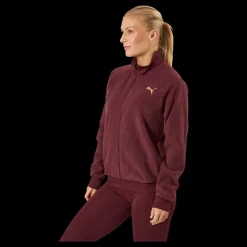 Discount Puma Fit Sherpa Jacket Aubergine- Black Röd