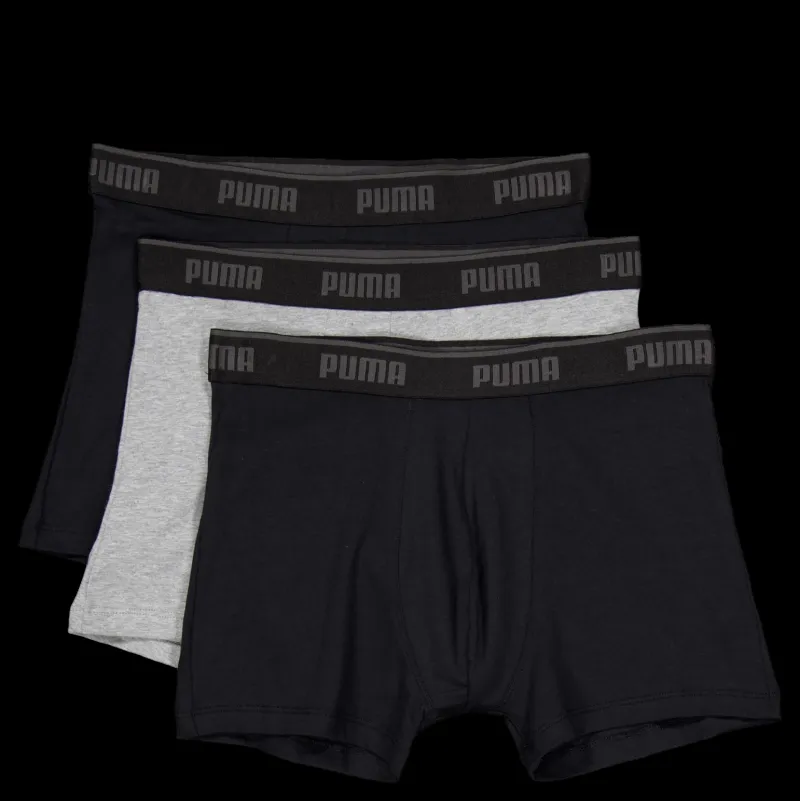 Clearance Puma Men Everyday Basic Boxers Grey Combo Svart