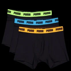 Puma Men Everyday Boxer 3p Black Pop Svart New