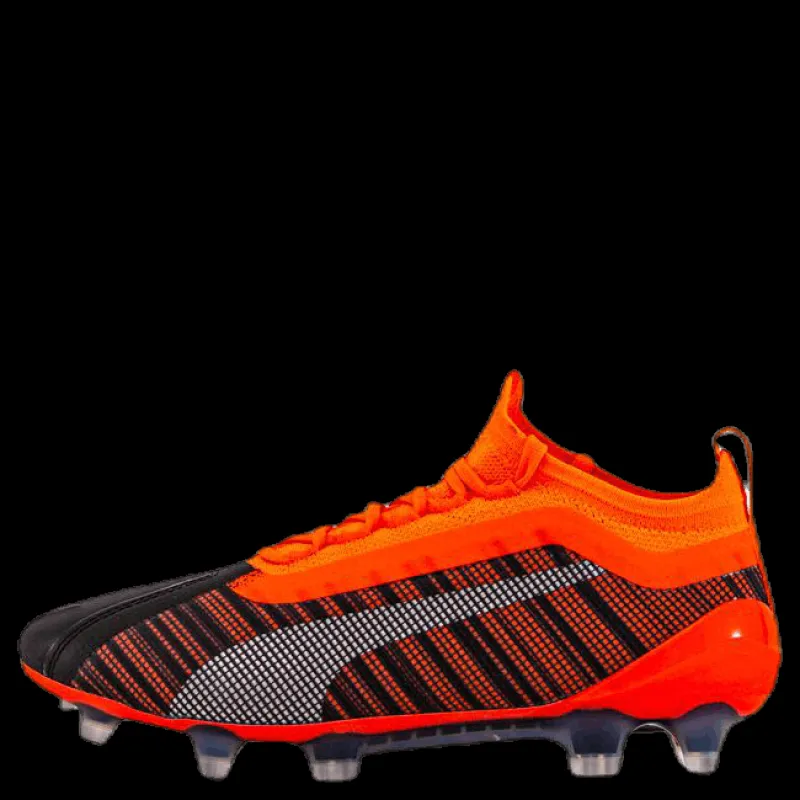 Sale Puma One 5.1 FG/AG Junior Black/Red Orange