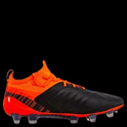 Sale Puma One 5.1 FG/AG Junior Black/Red Orange