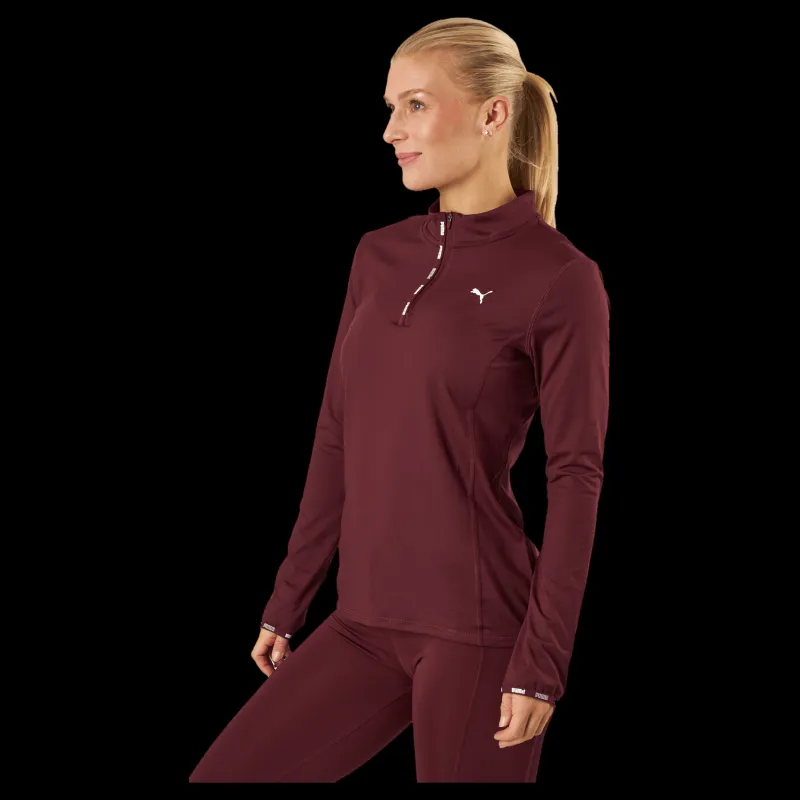 Puma Strong 1/4 Zip Aubergine Lila Outlet