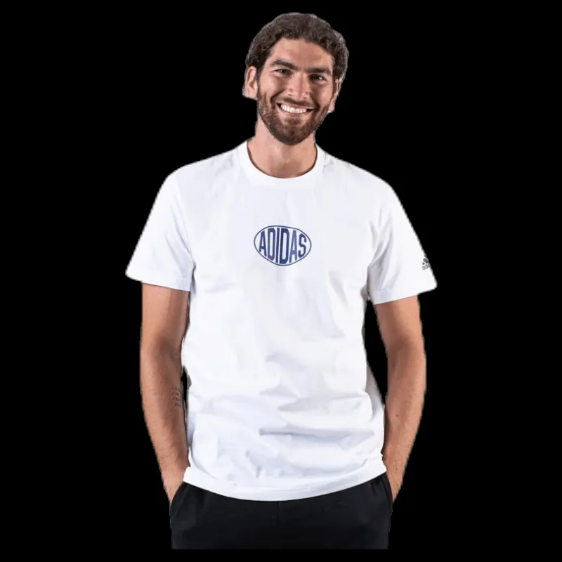 Clearance adidas Q3 Shop Tee 1 White Vit