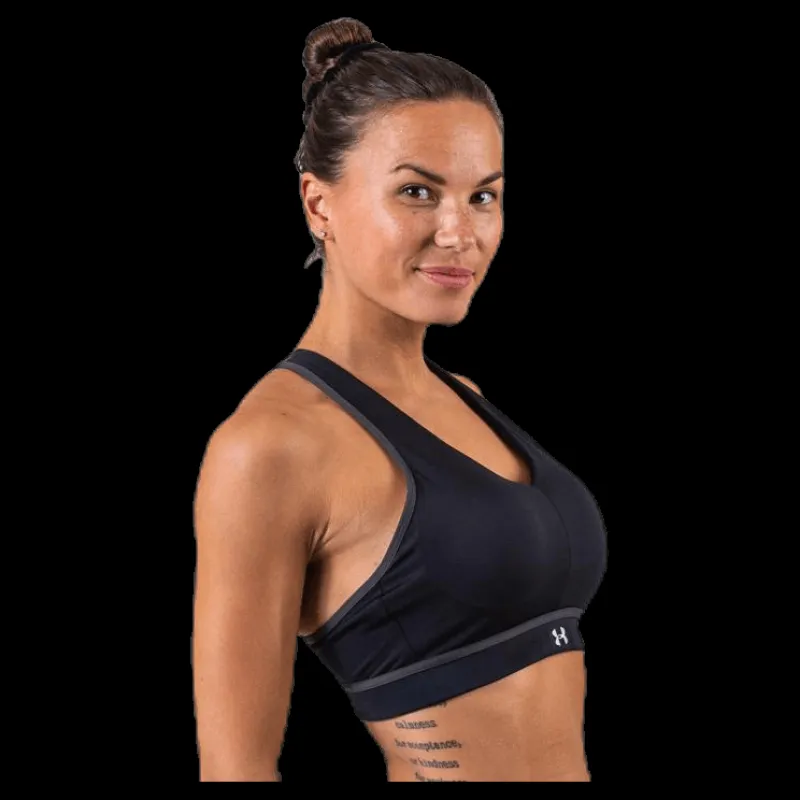 Best Under Armour Qualfier Bra Black Svart