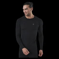 New Norfolk Ragnar Long Sleeve Base Layer 100% Merino Wool Black Svart