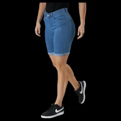 Only Rain Life Mid Long Shorts Blue Blå Outlet