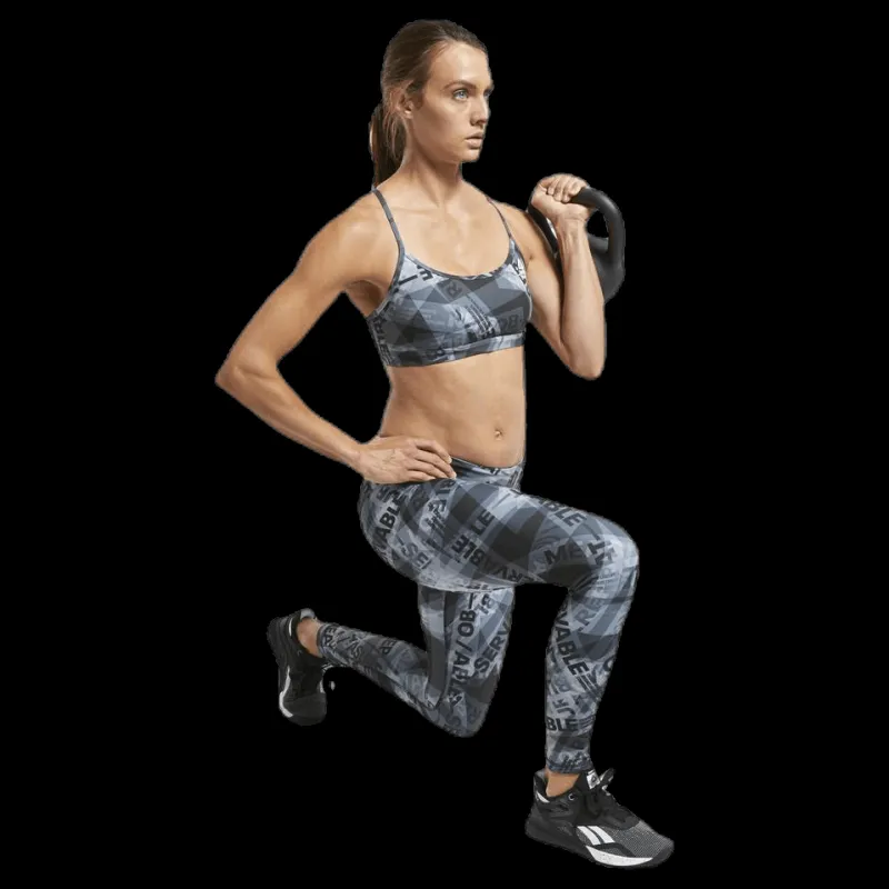 Reebok RC Skinny Bra AOP Black Grå Best
