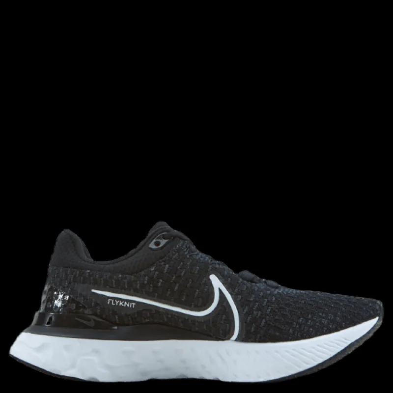Hot Nike React Infinity Run Flyknit 3 Women's Road Running Shoes BLACK/WHITE Svart