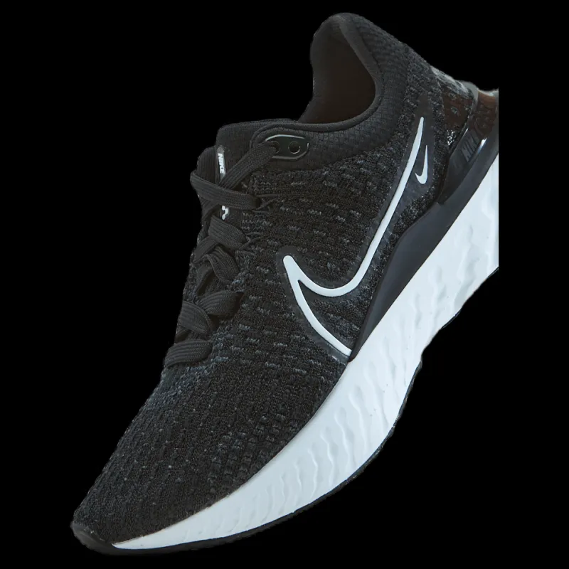 Hot Nike React Infinity Run Flyknit 3 Women's Road Running Shoes BLACK/WHITE Svart