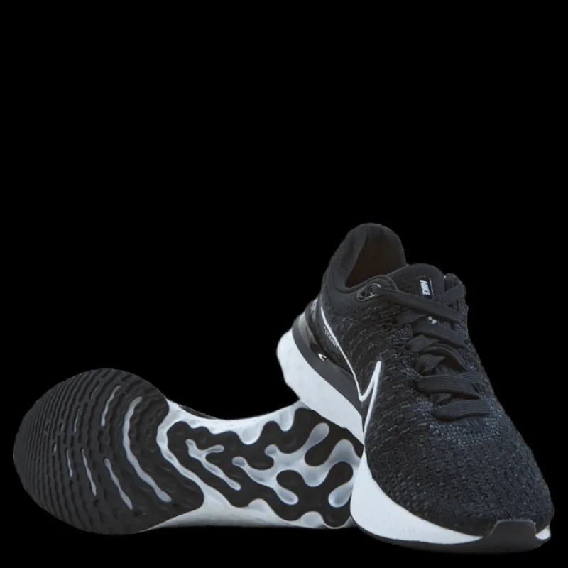 Hot Nike React Infinity Run Flyknit 3 Women's Road Running Shoes BLACK/WHITE Svart