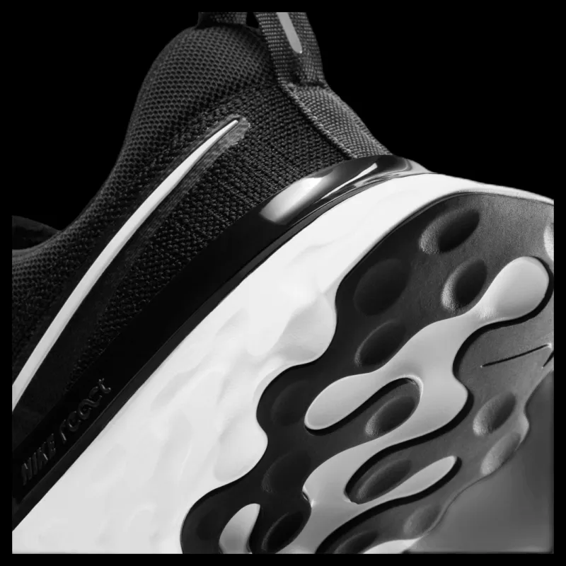 Best Nike React Infinity Run Flyknit 2 White/Black Svart