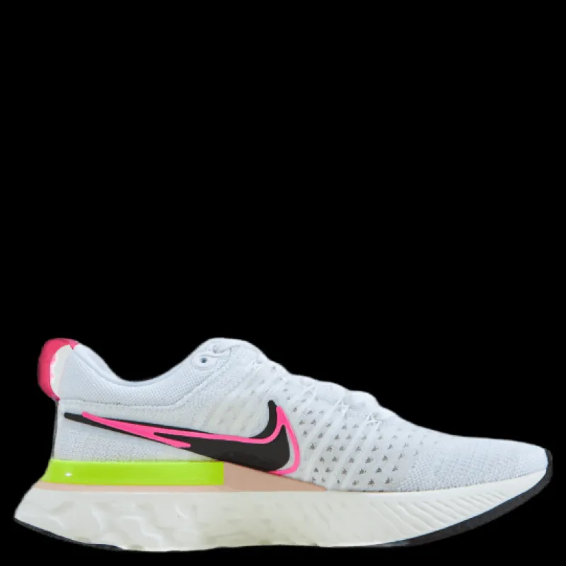 Nike React Infinity Run Flyknit 2 W White/black-sail-pink Blast Vit