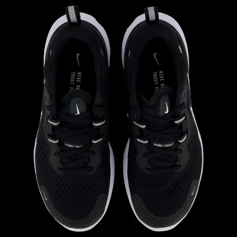 Nike React Miler 2 White/Black Svart Online