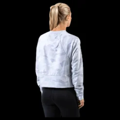 Clearance Nike Rebel Dry Crew Patterned/Grey Blå