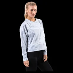 Clearance Nike Rebel Dry Crew Patterned/Grey Blå