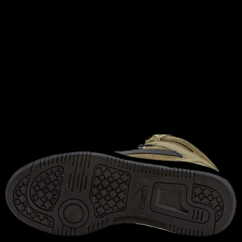 Outlet Puma Rebound Layup Fur SD Junior Green Brun