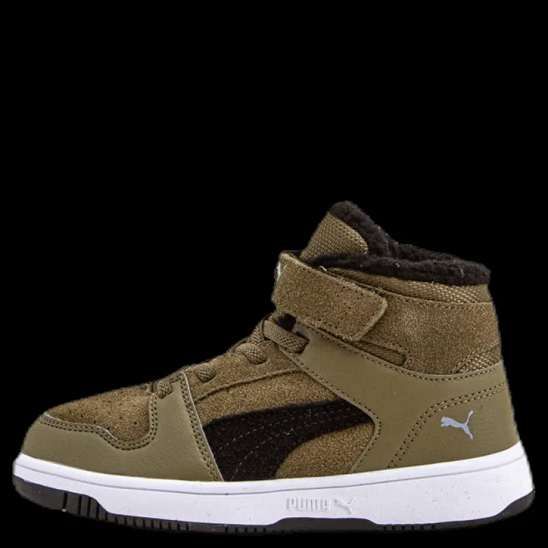 New Puma Rebound Layup Fur SD V PS Green Brun