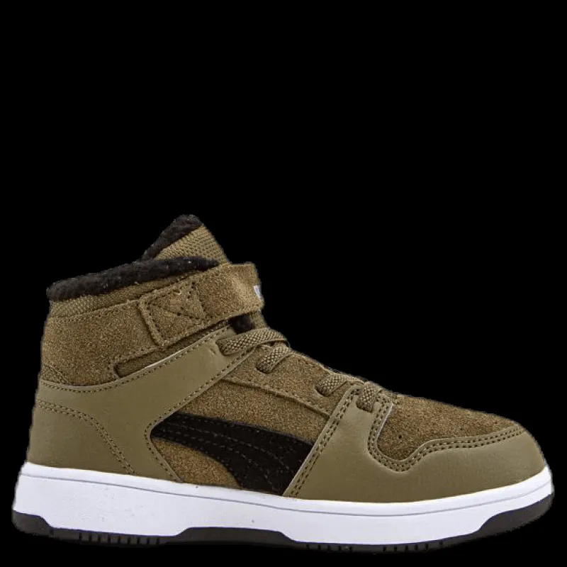 New Puma Rebound Layup Fur SD V PS Green Brun
