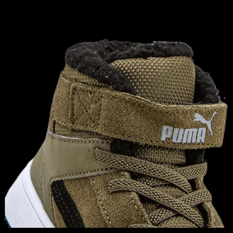 New Puma Rebound Layup Fur SD V PS Green Brun
