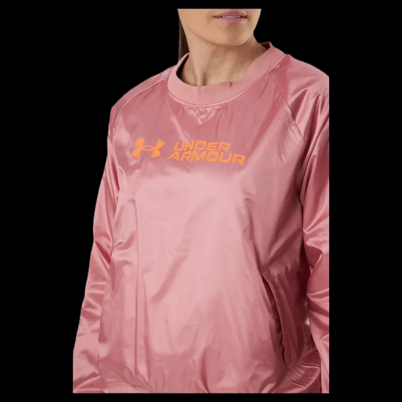 Online Under Armour Recover Woven Shine Crew Pink Rosa