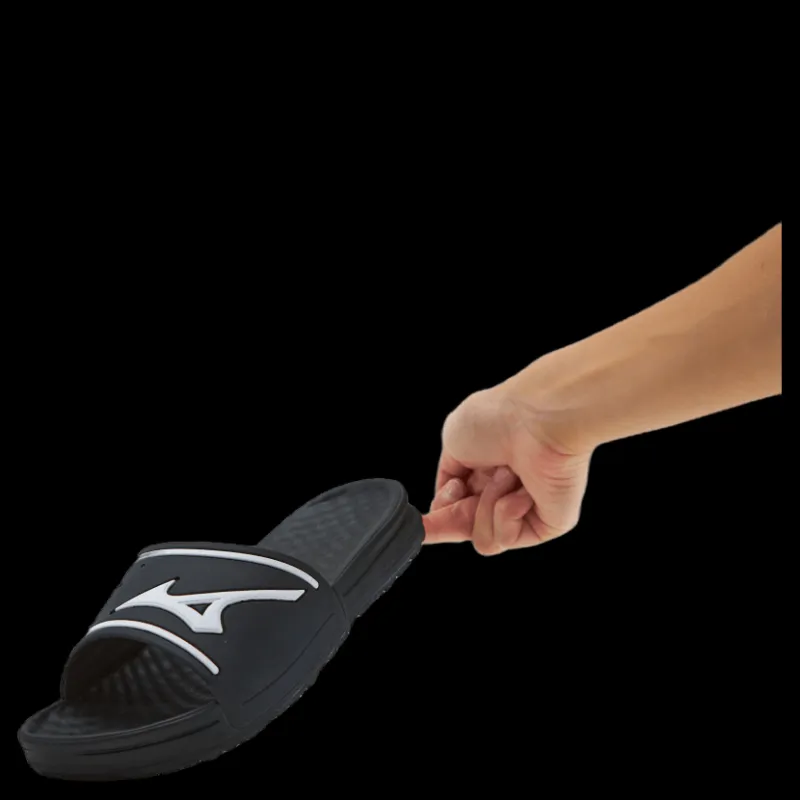 New Mizuno Relax Slide 2 Black / White Svart