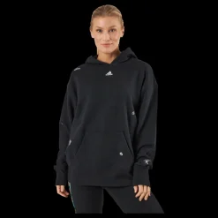 Clearance adidas Relaxed Hoodie with Healing Crystals-Inspired Graphics Black Svart