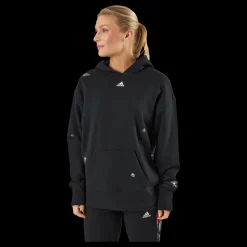Clearance adidas Relaxed Hoodie with Healing Crystals-Inspired Graphics Black Svart