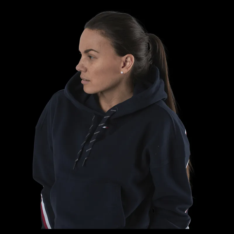 Tommy Hilfiger Sport Relaxed Tape Hood Blue Blå New