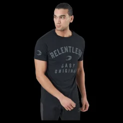 Sale GASP Relentless Skull Tee Washed Black Svart
