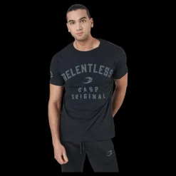 Sale GASP Relentless Skull Tee Washed Black Svart