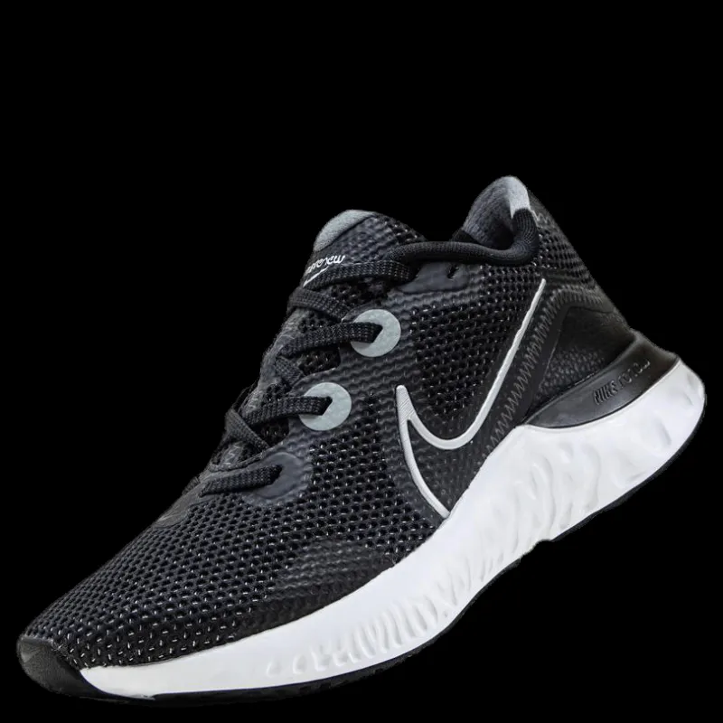 Online Nike Renew Run Black/Silver Svart