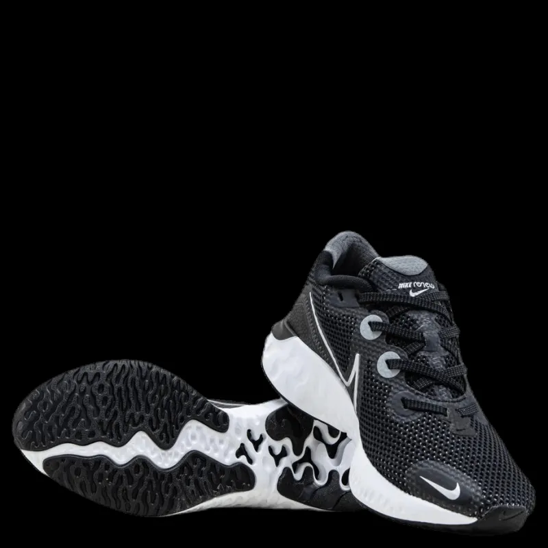 Online Nike Renew Run Black/Silver Svart