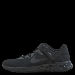 Nike Revolution 6 FlyEase Little Kids' Shoe BLACK/BLACK-DK SMOKE GREY Svart Hot