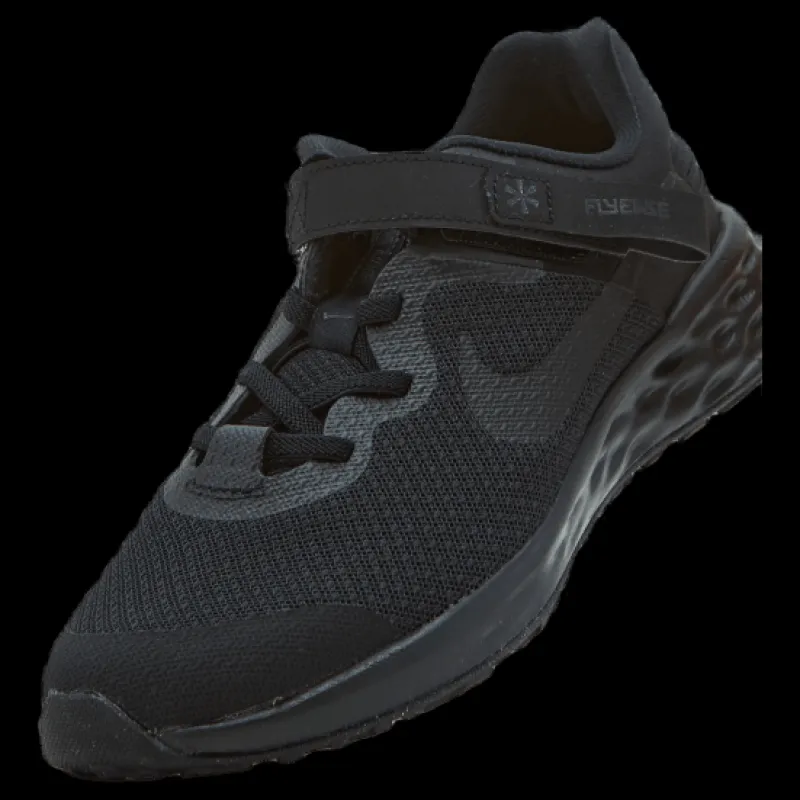Nike Revolution 6 FlyEase Little Kids' Shoe BLACK/BLACK-DK SMOKE GREY Svart Hot