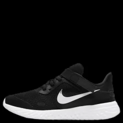 Nike Revolution 5 Flyease PS White/Black Svart Discount