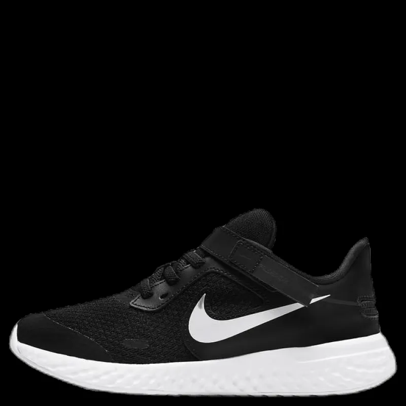 Nike Revolution 5 Flyease PS White/Black Svart Discount
