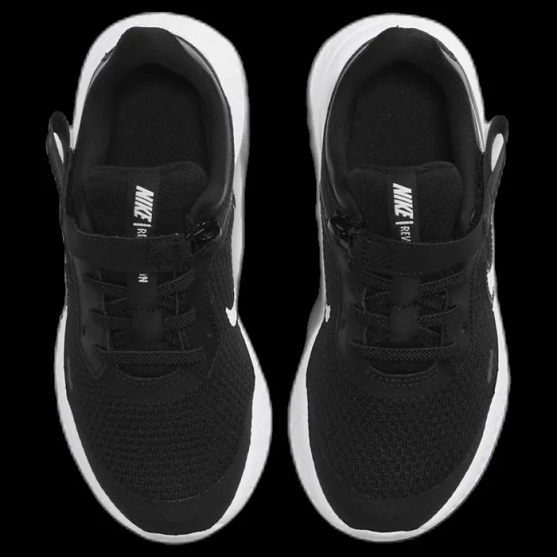 Nike Revolution 5 Flyease PS White/Black Svart Discount