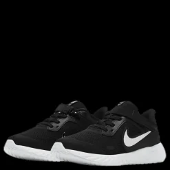 Nike Revolution 5 Flyease PS White/Black Svart Discount