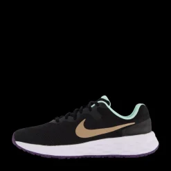 Nike Revolution 6 GS Big kids Black/mtlc Red Bronze-mint Foa Svart Clearance